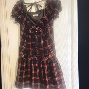 Plaid Ruffle Dress